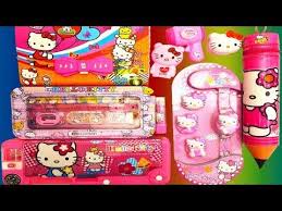 Hello Kitty Stationery Collections For Girls And Boys Pencil Box With Buttons Password Lock Diary Youtube Pencil Boxes Stationery Collection Hello Kitty