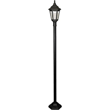 Kichler salisbury single light 22 tall outdoor post light with linen glass panels. Tall Black Lamp Post Light For Outdoor Coastal Areas Corrosion Proof
