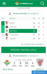 La liga (spain) tables, results, and stats of the latest season. Real Betis European Super League Real Betis Accidentally Leave European Super League Clubs Out Of Laliga Santander Table Marca