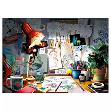 The game features additional work by studio gobo and ninja theory. Ravensburger Disney Pixar The Artist S Desk Puzzle 1000pc Target Artist Desk Artist Bedroom Art Studio Room