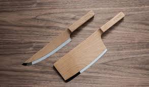 Maple Wood Knives Set By The Federal Bois Concept Couteau De Cuisine Ustensile Cuisine