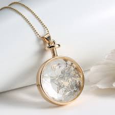 Glass frame pressed flower art looks stunning and can be easily created for next to nothing. Round Glass Dried Flower Necklace Locket Inside Pendant Necklaces Jewelry Long Sweater Necklace Drop Shipping Buy Cheap In An Online Store With Delivery Price Comparison Specifications Photos And Customer Reviews