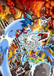Sonic And Silver Crisis City Sonic Fan Art Silver The Hedgehog Sonic Art