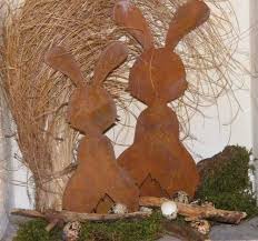 Rostikal Osterhase Berti Edelrost Deko Idee Fur Ostern Edelrost Edelrost Deko Osterdeko