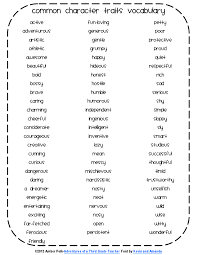 3 6 Free Resources Character Traits Vocabulary Character Trait Character Traits List Reading Classroom