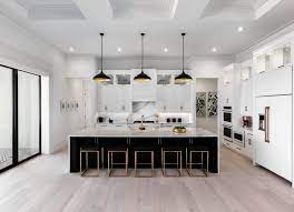 White color weighted kitchen decoration is an application encountered today. Modern Model Home White Modern Kitchen Modern Kitchen Design Interior Design Kitchen