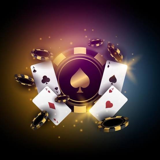 Poker casino with playing card and chips | Premium Vector