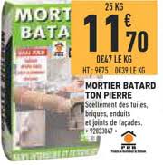 Offre Mortier Batard Ton Pierre Chez Brico Cash