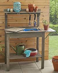 Planting station builted right in a shabby chic deck. 20 Best Potting Benches Garden Work Benches With Storage