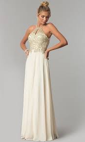 See more ideas about evening dresses, prom dresses, gold and black dress. Gold Lace Applique Bodice Long Chiffon Prom Dress