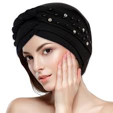 WUERKIYA Turbanti per Donna Cappelli in Cotone Chemio Cappellini Morbidi  Avvolgimenti per Capelli Berretto Turbante Pieghettato Cuffia per Dormire