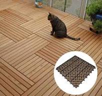 Factory Directly Sale Co-Extrusion WPC Plastic Wooden Fiber Deck  Interlocking DIY Decking Floor Tile