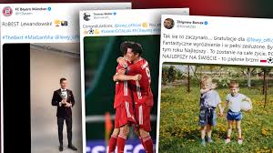 Müller saying lewangoalski but everyone laughs. Robert Lewandowski Pilkarzem Roku Fifa Swiat Pilki Noznej Gratuluje Polakowi Eurosport W Tvn24