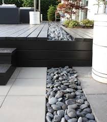 Steine Kies Detail Terrasse Hinterhof Terrassen Designs Hintergarten Gartendekoration