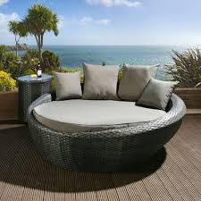 Luxus Rund Bett Sofa Rattan Mit Kissen Schwarz Grau Garden Day Bed Black Rattan Garden Furniture Corner Sofa Covers
