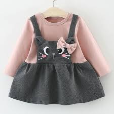 The Critter Jumper Dress Baby Girl Clothes Winter Toddler Girl Dresses Kids Dress