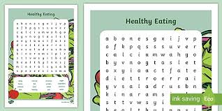 Start studying to be healthy, it is enough to eat healthy food. Healthy Eating Word Search Twinkl Primary Resources