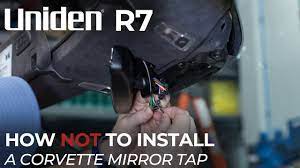 Picture 4 is just the mirror tap kit so you know what it looks like if you decide to use the same one. C7 Corvette Uniden R7 How Not To Install A Mirror Tap Youtube