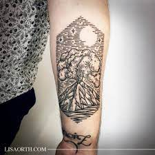 A symbol of power and strength volcano tattoos stand out like no other tattoo could, with plumes of smoke, glowing lava and a destructive aura volcano tattoos. Island Volcano Tattoo Tattoogrid Net