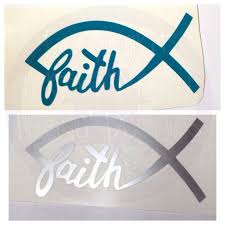 Faith Jesus Fish Car Window Decal Christian Fish Gift For Window Decals Car Window Stickers Christian Fish