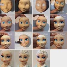 Elsa Tutorial Viso Elsa Face Tutorial Frozen Fondant Fondant Tutorial Fondant People
