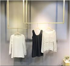 Maybe you would like to learn more about one of these? Clothing Store Display Rack Hanger Gold Ceiling Hanging Women S Clothing Store Display Rack Wall Clothing Rack Storage Holders Racks Aliexpress