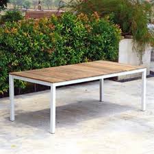 Fides Color Esstisch 200 X 100 X 75 Cm Teak Mit Alu Teakoutlet