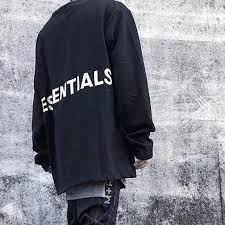 2019 Fashion Fear Of God Essentials Logo Tee T Shirt Sweatshirt Luxury Casual Simple Street Pullover Long Sleeve Outwear Hoodies Hfymwy024 From