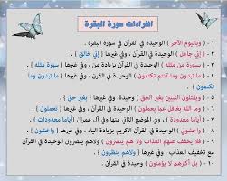 انفرادات سورة البقرة ١ quran verses sweet words words