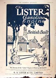 1914 Lister Gasoline Engines Classic Vintage Print Ad Illustrations Posters Gasoline Engine Vintage Ads