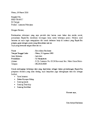 Contoh surat lamaran kerja pdam. Surat Lamaran Kerja 002