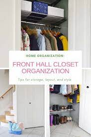 Door back of the hall etc front of the hall. Rambling Renovators 5 Simple Tips For Small Hall Closet Organization Hall Closet Organization Hall Closet Front Hall Closet