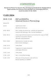 08:30 –11:45 DGP and DGKliPha Advanced Course in Pharmacology
