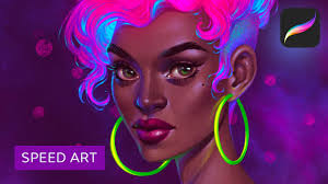 Then go back in with your pencil and darken some areas. How To Create A Stylish Neon Portrait In Procreate