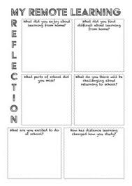 Remote Learning Self Reflection For Years 3 6 Return To School Australia Vic Learning School Reflection