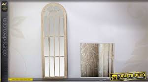 Grand Miroir Fenetre En Bois 180 Cm Style Campagne Effet Vieilli