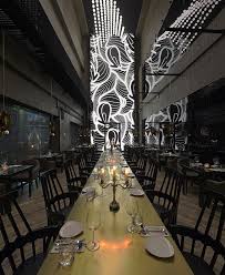 Prepare the dining room and remove old chair rail. Asian Restaurant With Interactive Light Installation Interiorzine