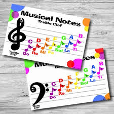Music, music note, music time, note, parade, pat. Musical Notes Poster Treble And Bass Clefs By The Cute Music Stuff