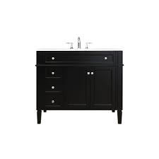 40 inch bathroom vanities are ideal for larger spaces, providing plenty of storage and counter space. Elegant Decor Park Avenue 40 Inch Single Bathroom Vanity In Black Vf12540bk