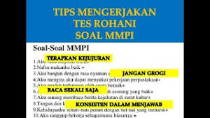 Tes mmpi 2 dan pembahasannya. Tips Mengerjakan Soal Rohani Mmpi Youtube