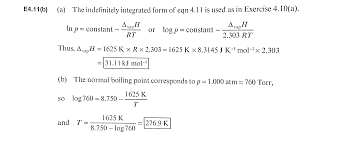 By using the equation in part (a) and the data given in part (b) calculate the normal boiling point of octane. Http Chem240 Cs Uwindsor Ca Resources Exercises 240 E14 Pdf
