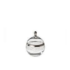 Bridal Platinum Sekerlik Sugar Bowl Bernardo Tabledesign Glass Platinum