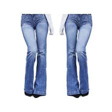 womens flared jeans high waist casual denim pants boot cut trousers