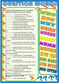 After My Poster On Question Words Here Is Some Pratice Students Have To Complete The Questio This Or That Questions Learn English English Teaching Materials