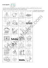 Download and print resources for teaching long and short vowel sounds, consonant blends, digraphs, diphthongs, and word families. Vowel Digraphs Listening Exercise Ee Ea Ai Ay Oa Ow Esl Worksheet By Laurita02
