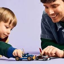 LEGO® NINJAGO® Rogue vs. Drix Race Car Duel 71840 Ninja Toy Playset with 3  Minifigures, 2 Racing Cars, 2 Ninja Katanas and Reveal Blade, Small Toy for  Kids, Boys and Girls Aged