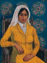 الموناليزا الحجازية لوحة لـ صفية بن زقر ١٩٦٩ art most famous paintings art history