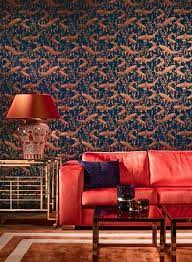 fischtapete float von hookedonwalls rode muren rood interieur behang