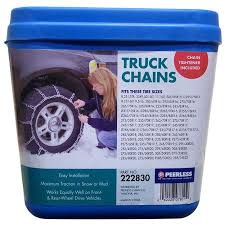 Peerless Truck Tire Chains With Rubber Tighteners 222830
