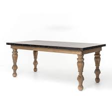 Daphne Solid Wood Zinc Top Dining Room Table 79 Dining Table Legs Eclectic Dining Tables Dining Table In Kitchen